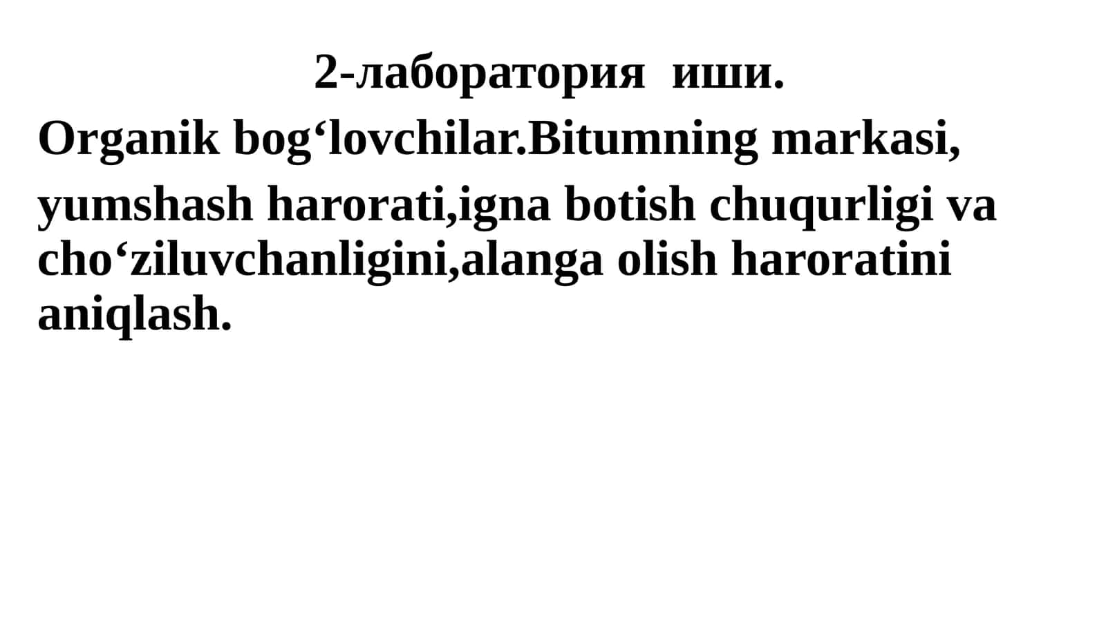 Organic materials bitumen 1