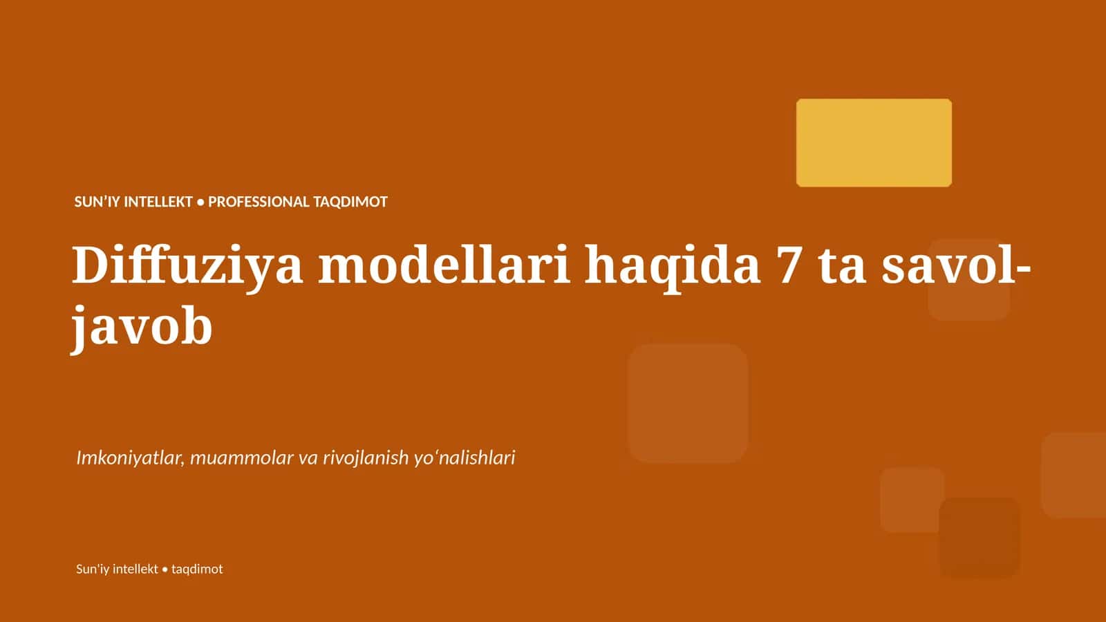Diffuziya modellari haqida 7 ta savol-javob 1