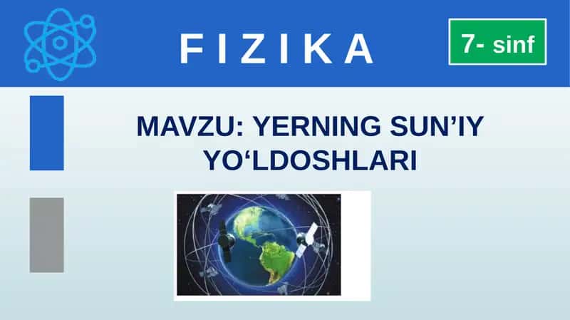 YERNING SUN’IY YO‘LDOSHLARI 1