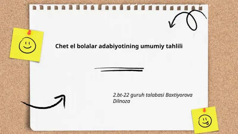 Xorijiy bolalar adabiyoti 1