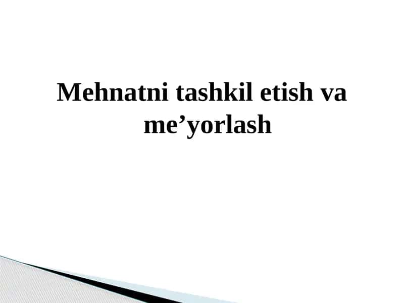 Mehnatga haq to'lashning tarif tizimi 1