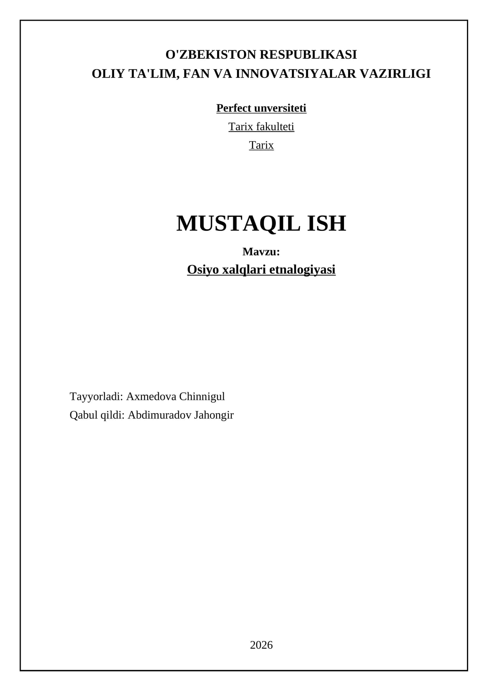 Osiyo xalqlari etnalogiyasi 1