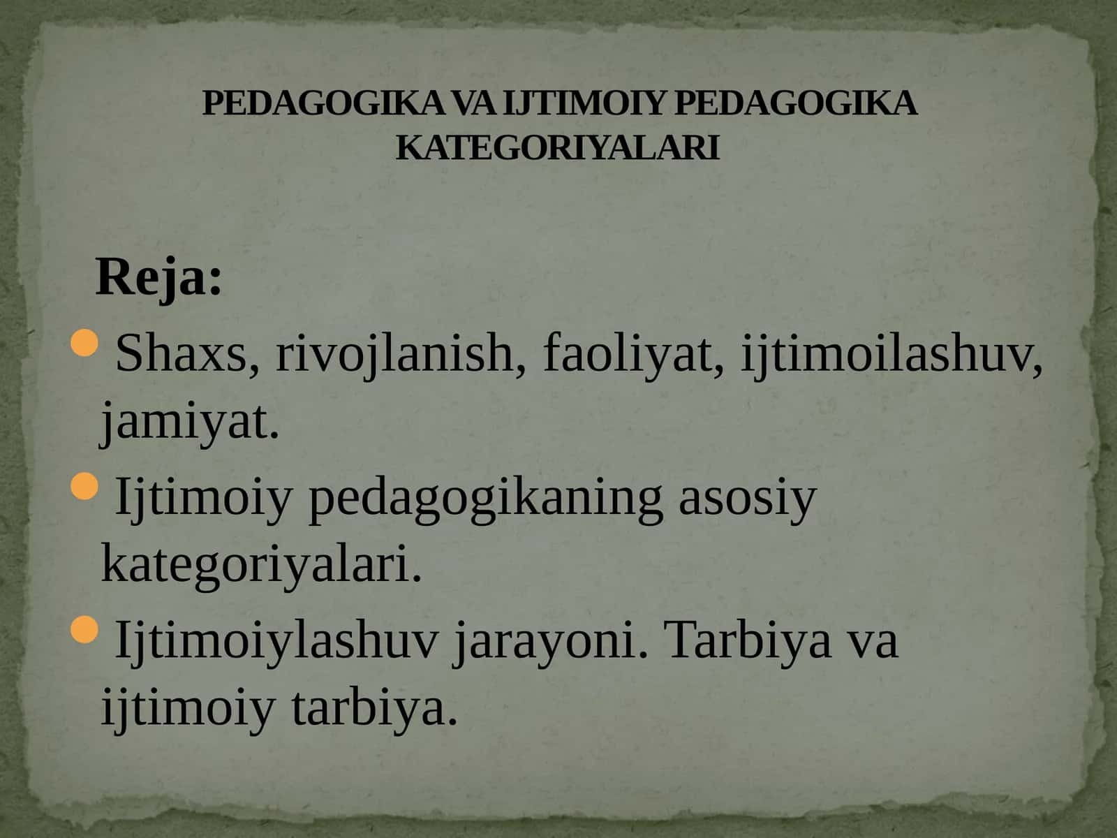 Pedagogika va Ijtimoiy Pedagogika Kategoriyalari 1
