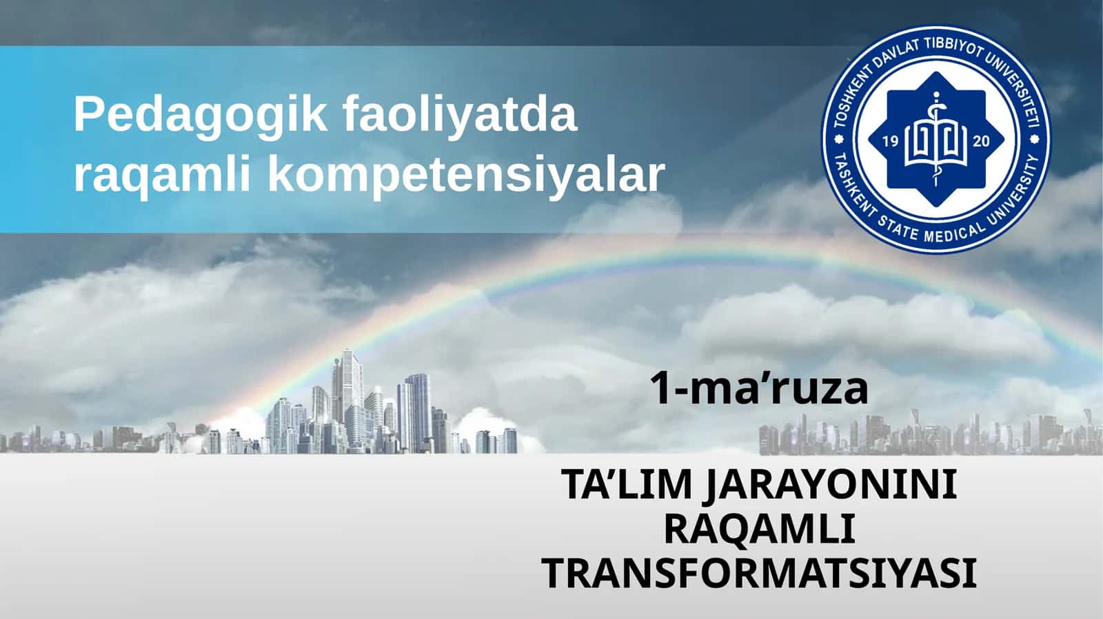 TA’LIM JARAYONINI RAQAMLI TRANSFORMATSIYASI 1