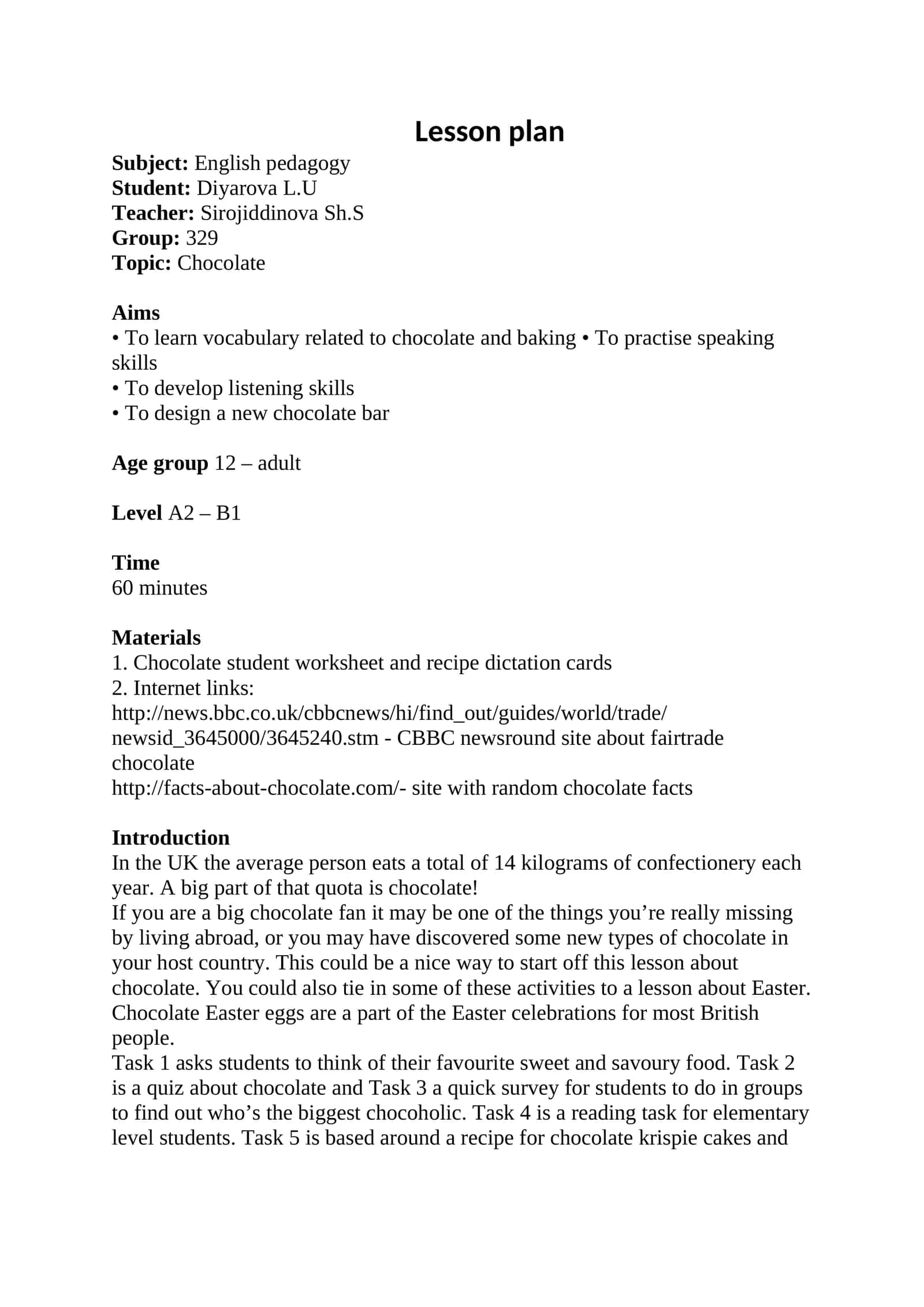 Lesson plan 1