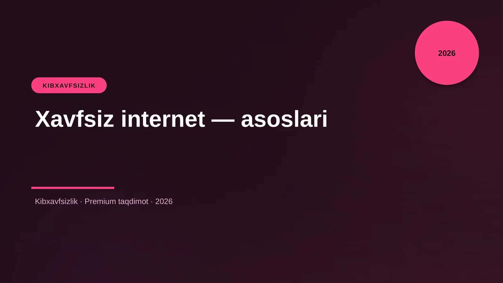 Xavfsiz internet — asoslari 1