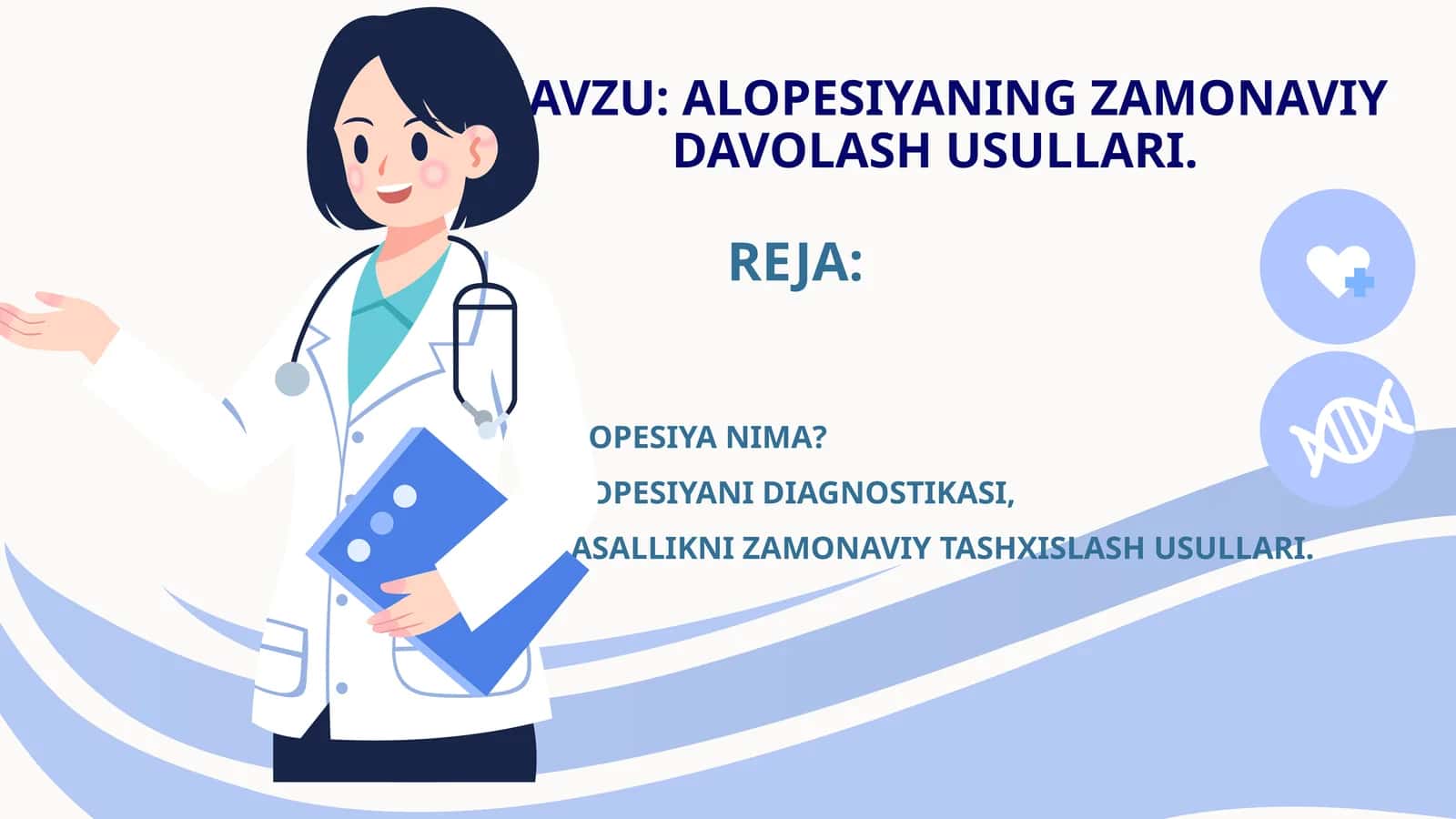ALOPESIYANING ZAMONAVIY DAVOLASH USULLARI 1