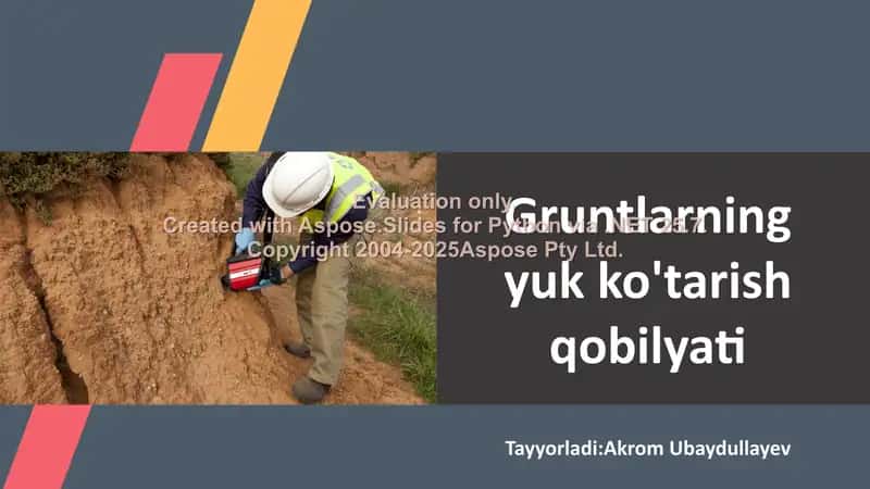 Gruntlarning yuk ko'tarish qobilyati 1