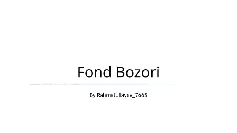Fond Bozori 1