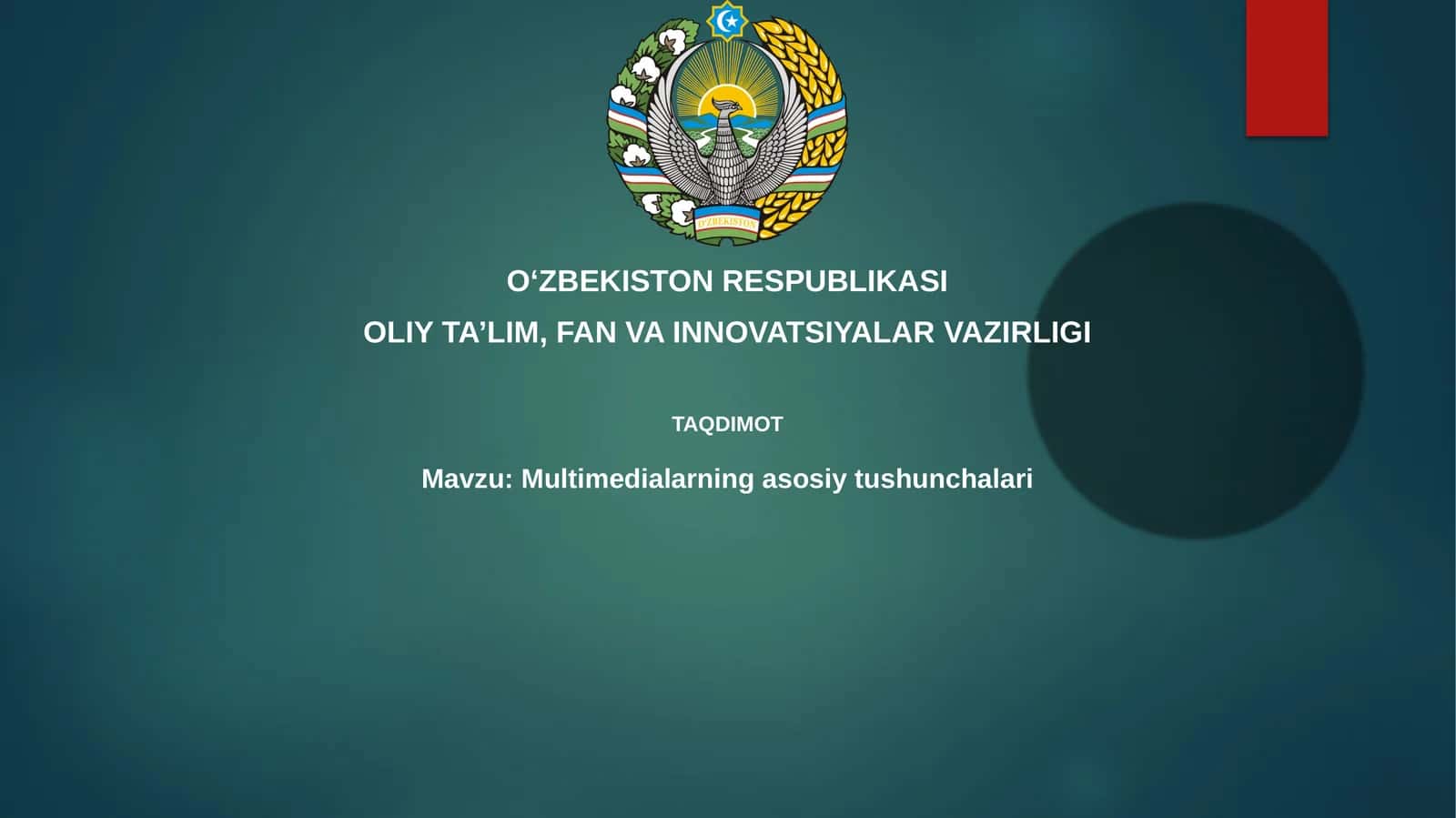 Multimedia tushunchasi 1