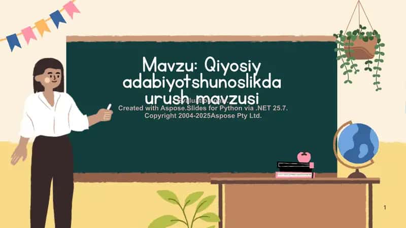 Qiyosiy adabiyotshunoslikda urush mavzusi 1