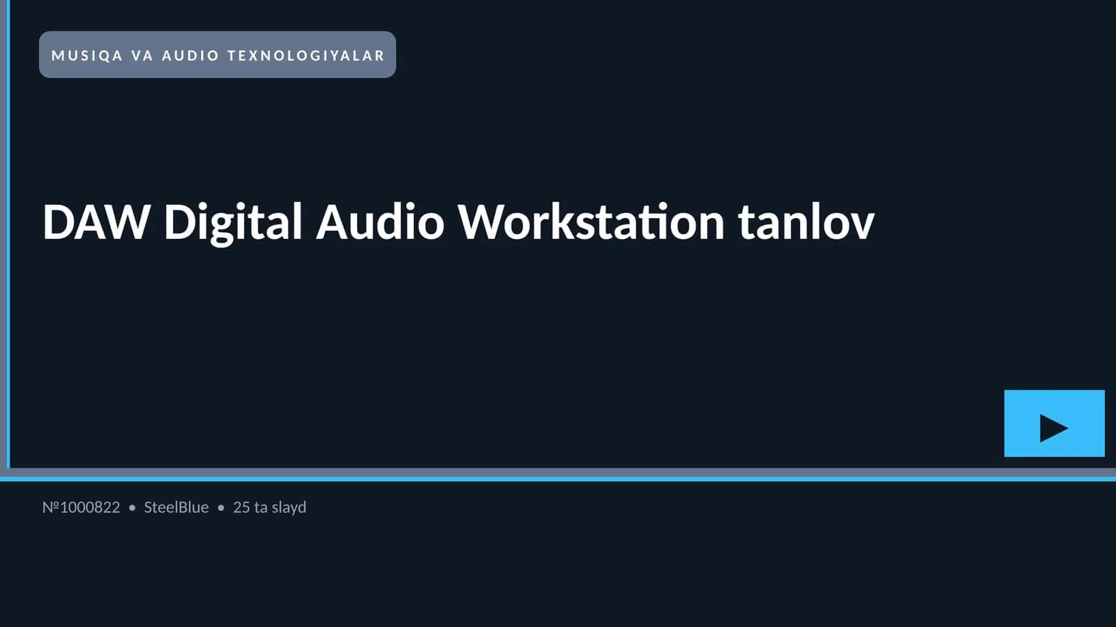 DAW Digital Audio Workstation tanlov 1