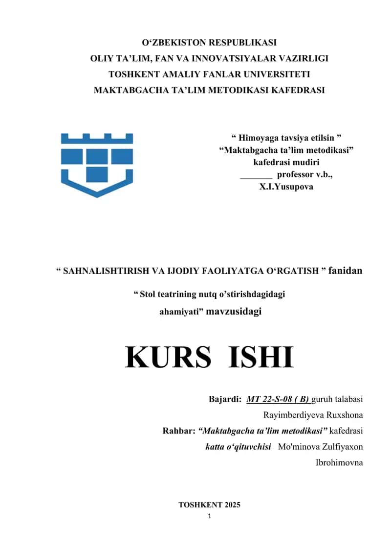 stol teatiring nutq faoliyatidagi o'rni 1