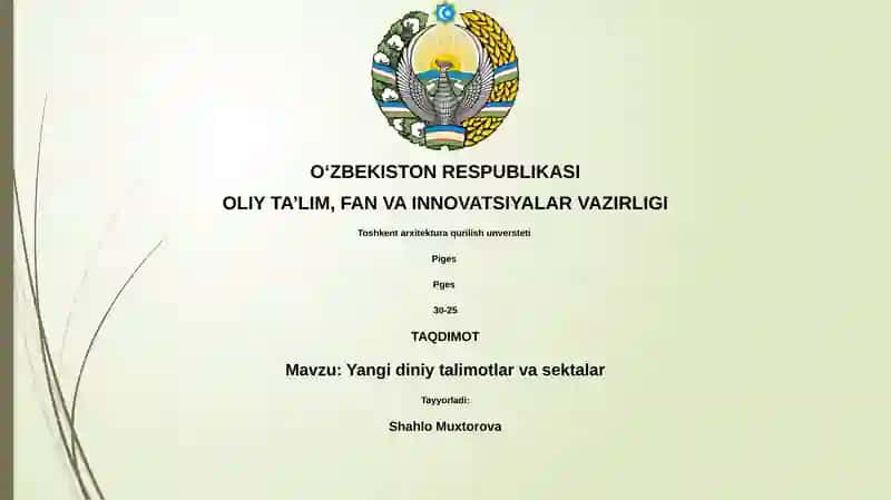 Yangi diniy talimotlar va sektalar