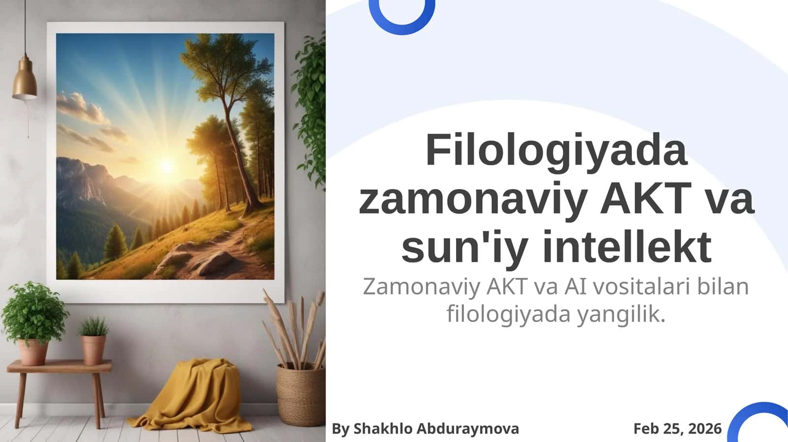 Filologiyada zamonaviy AKT va AI vositalari 1