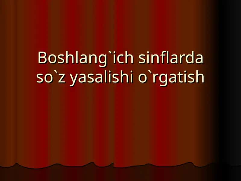 Til materialini o'rganish tizimi 1