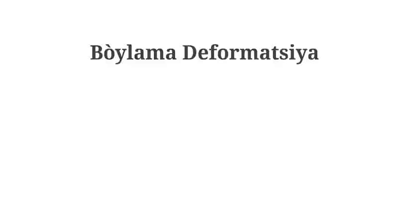 Bòylama Deformatsiya