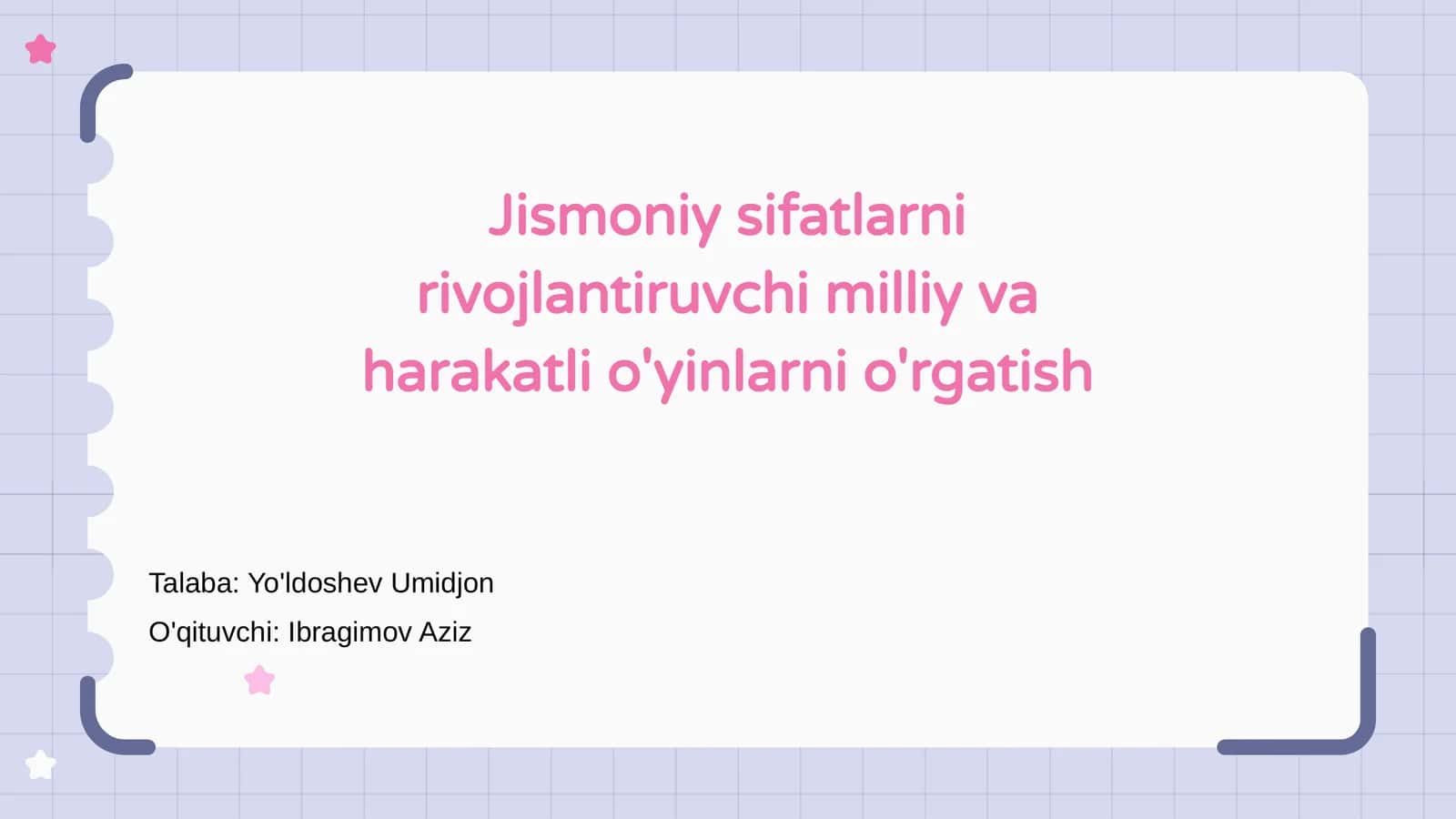 Jismoniy sifatlarni rivojlantiruvchi milliy va harakatli o'yinlarni o'rgatish 1