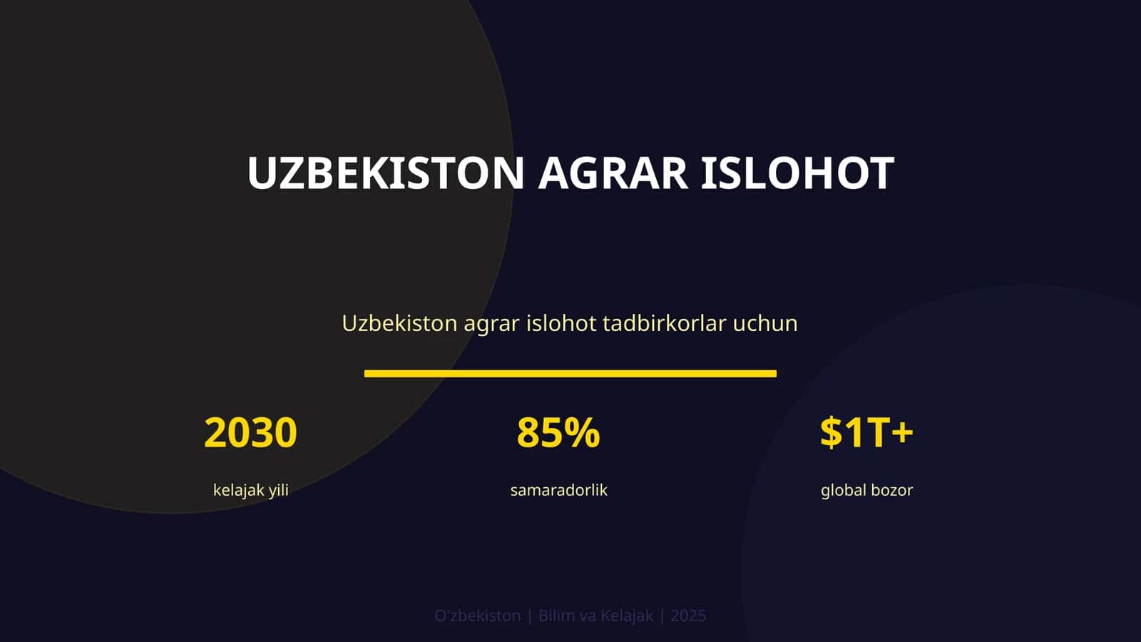 Uzbekiston agrar islohot 1
