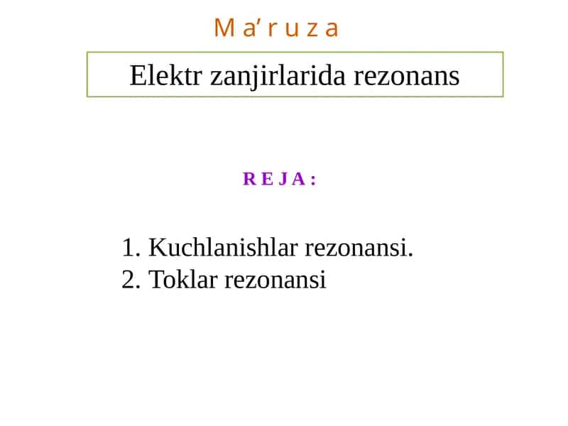 Elektrzanjirlaridarezonans 1