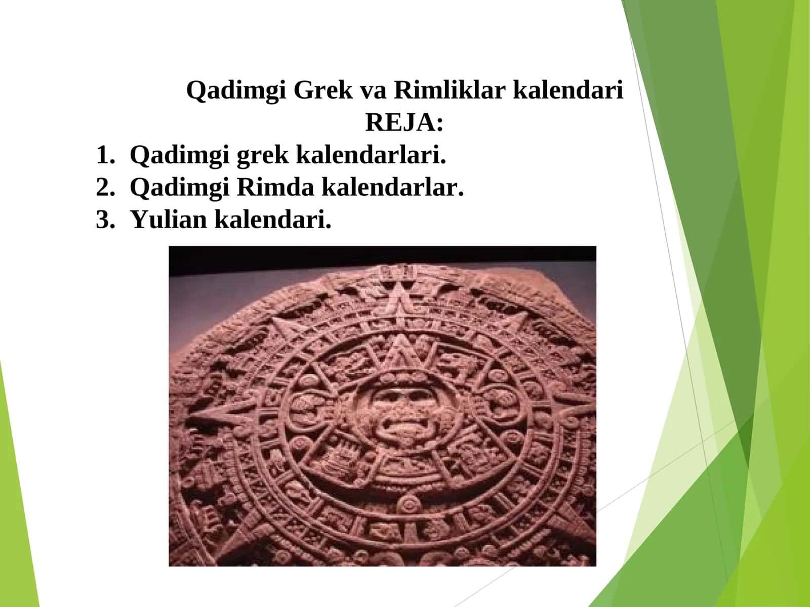 Qadimgi Grek va Rimliklar kalendari 1
