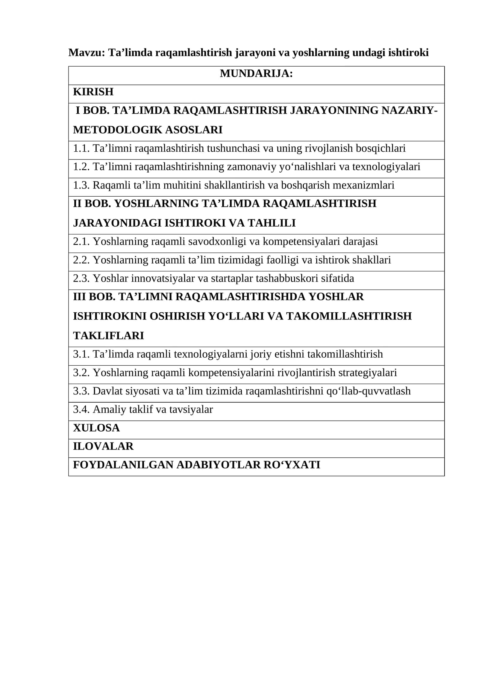 Ta’limda raqamlashtirish jarayoni va yoshlarning undagi ishtiroki 1