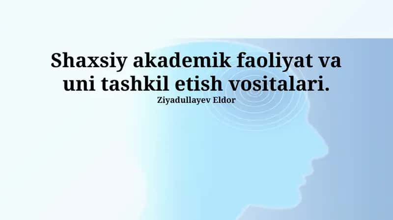 Ma'lumotlarni Yig'ish va Tartiblash 1