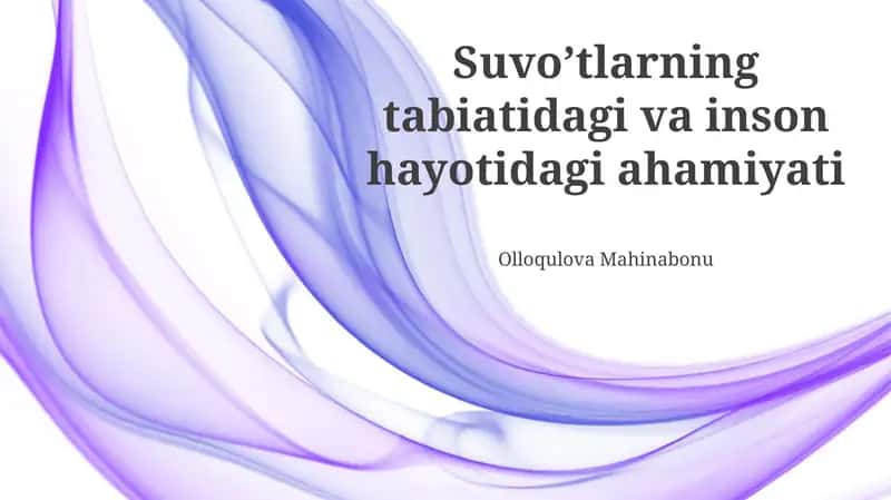 Choʻllar Inson Hayotidagi Ahamiyati 1