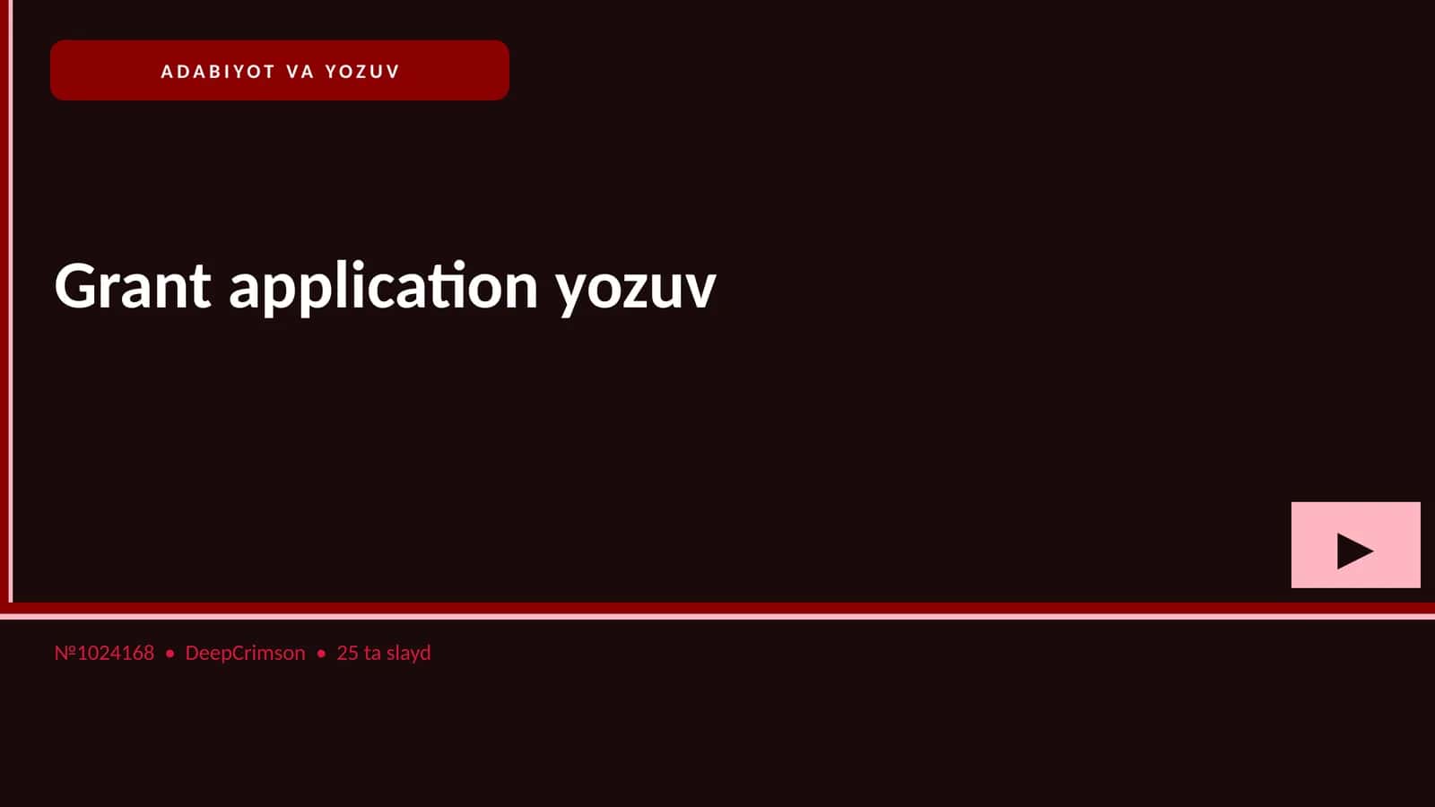 Grant application yozuv 1