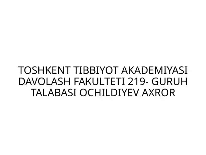 SHIKASTLANISH O’CHOG’IDA DASTLABKI UMUMIY, DASTLABKI TIBBIY YORDAMNI TASHKIL ETISH
