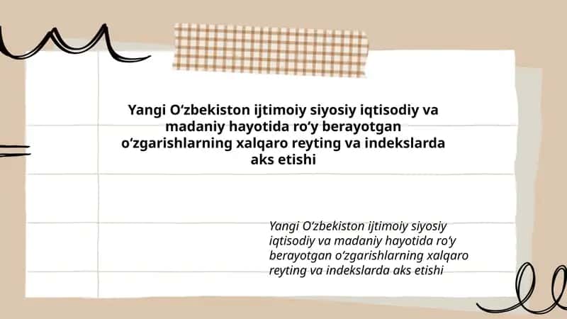 Oʻzbekistonning Xalqaro Reytingi 1