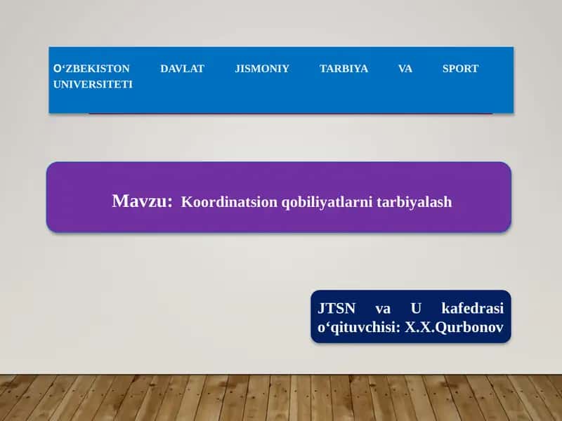 Koordinatsion qobiliyatlarni tarbiyalash 1