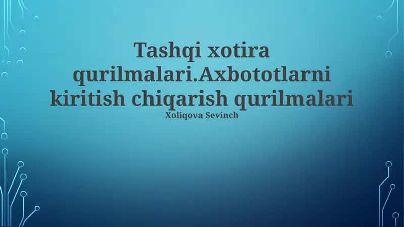 Bulutli Xotira 1