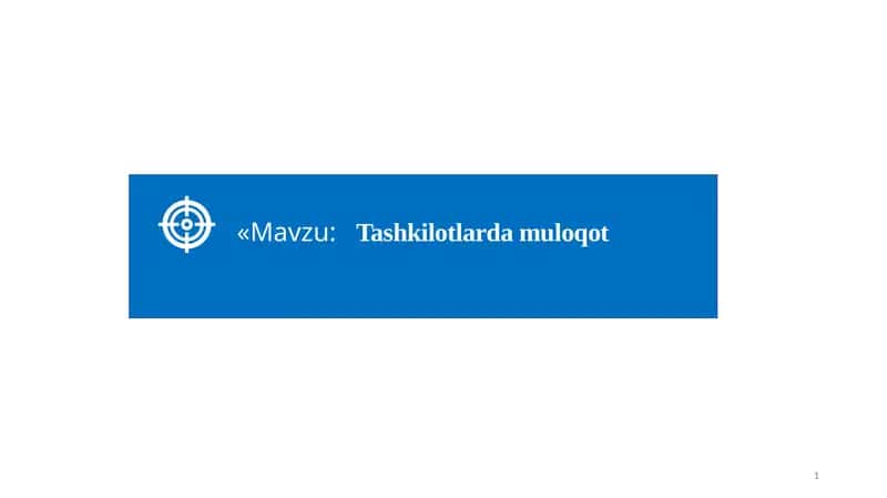 Muloqot modeli 1