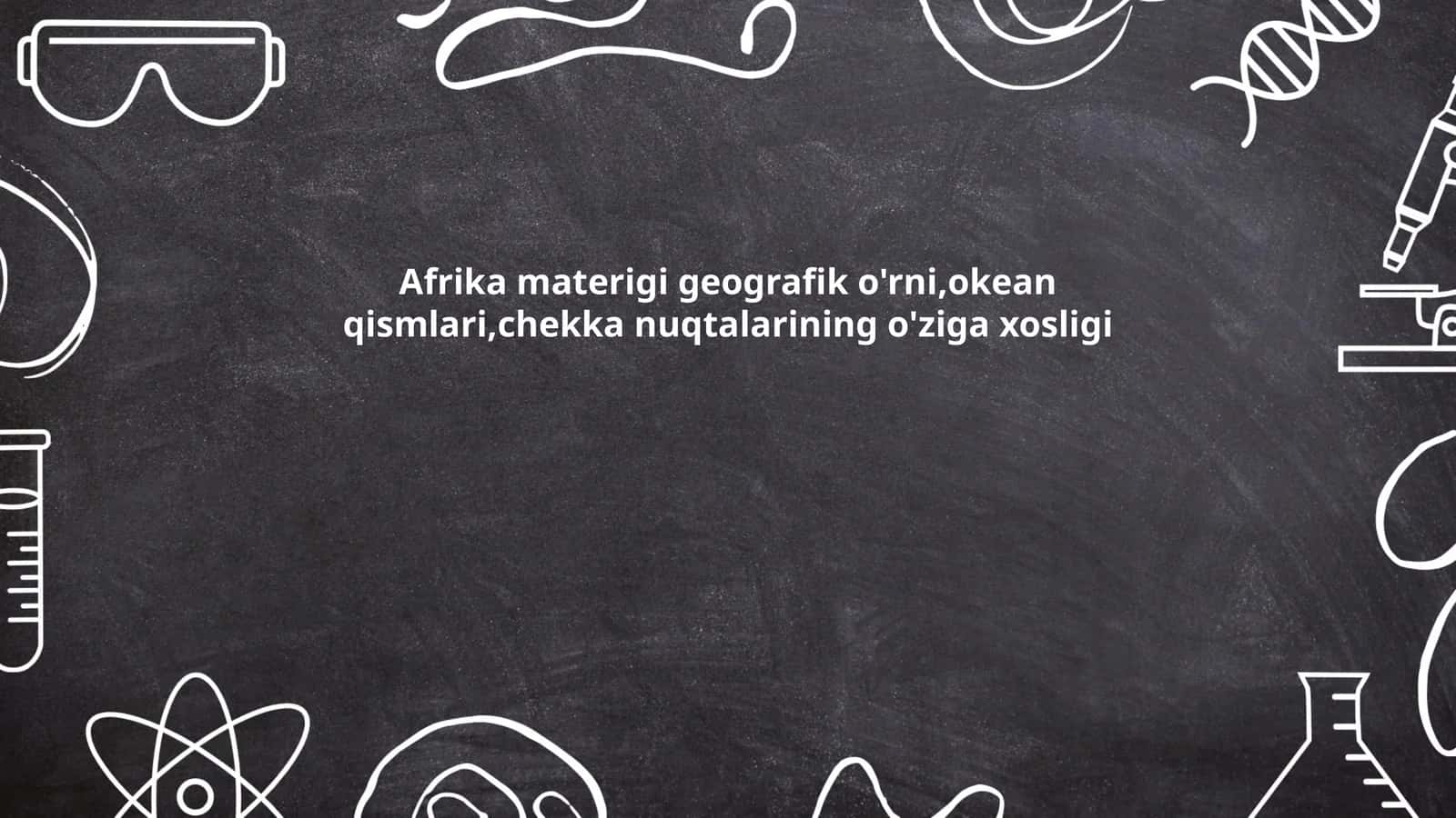 Afrika Geografik Yirikligi 1
