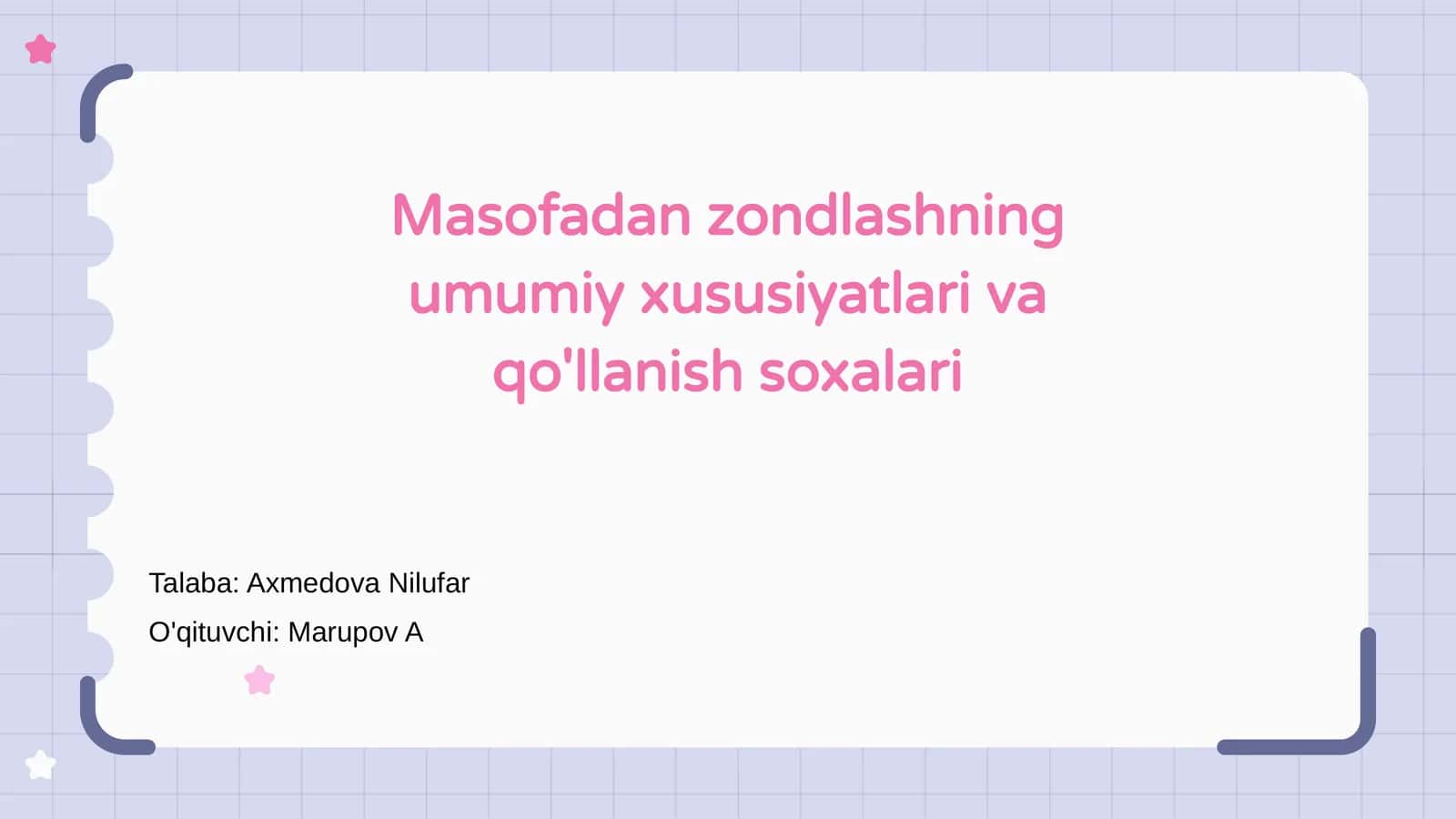 Masofadan zondlashning umumiy xususiyatlari va qo'llanish soxalari 1