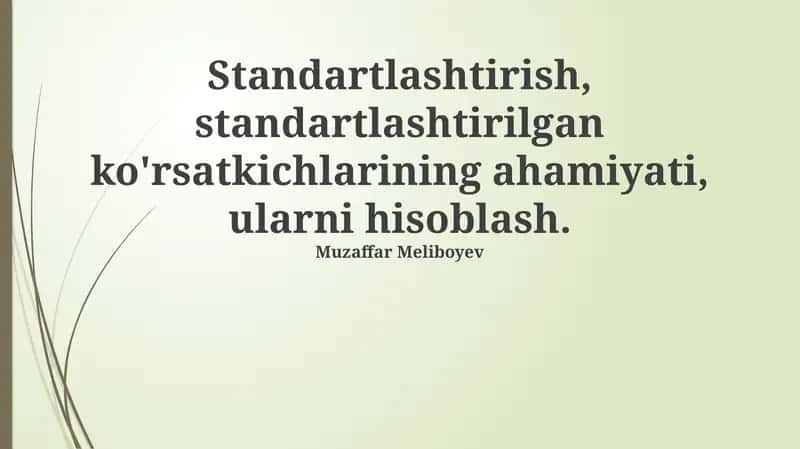 Standartlashtirish 1