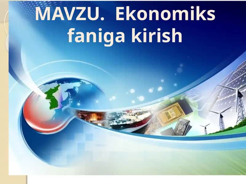 Ekonomiksfanigakirish 1