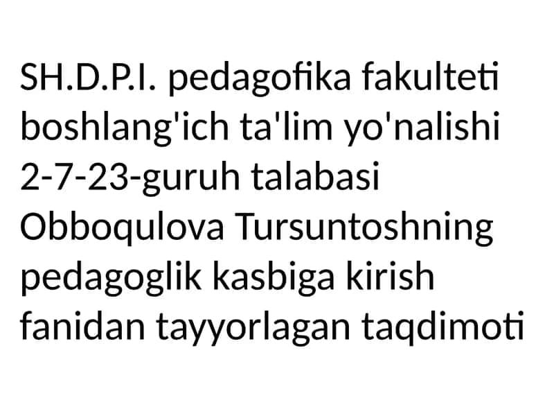 Islomdinig'oyalarining ta'lim tarbiyasi 1
