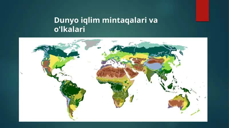 Iqlim mintaqalari va o'lkalari 1