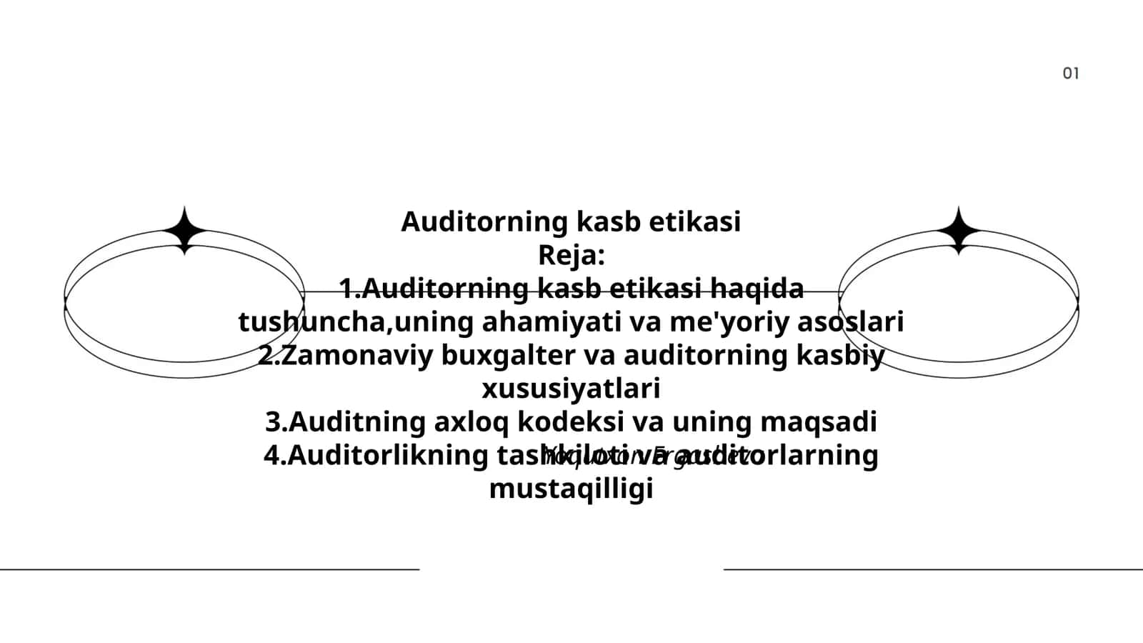 Auditorning kasb etikasi 1