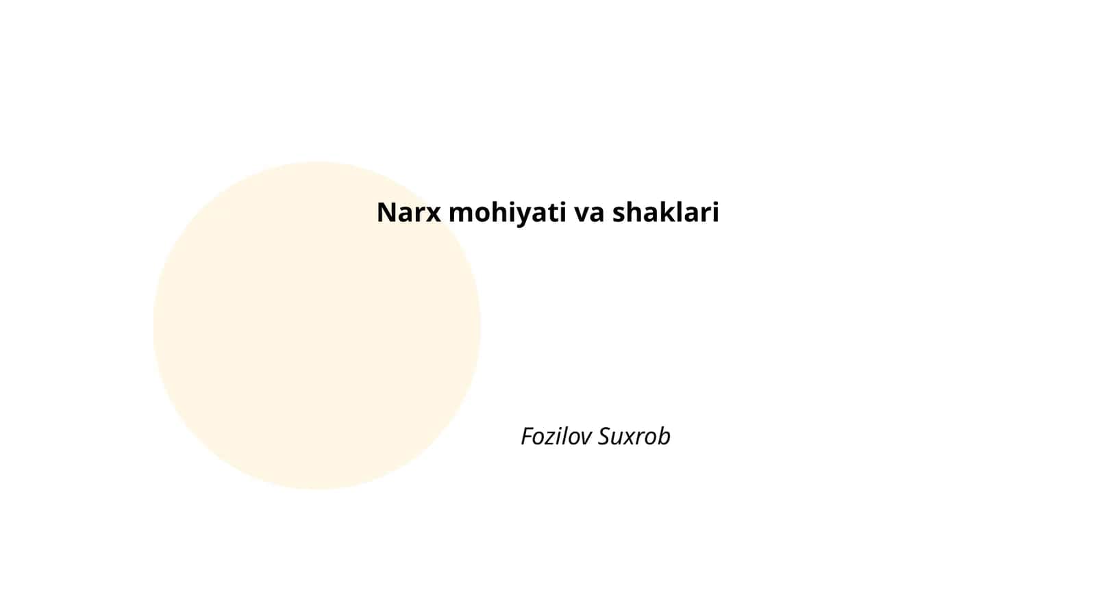Narx mohiyati va shaklari 1