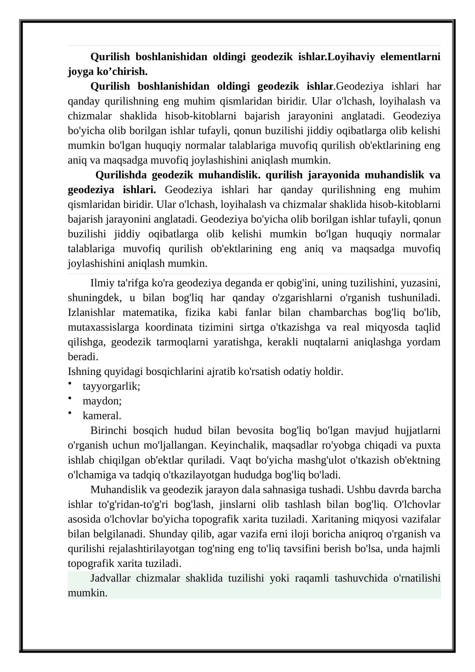 Qurilishda Geodeziya 1
