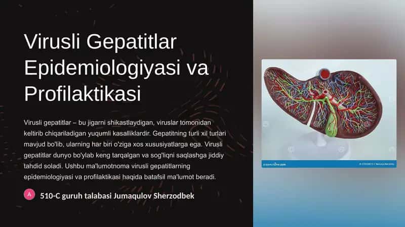 Virusli Gepatitlar Epidemiologiyasi va Profilaktikasi 1