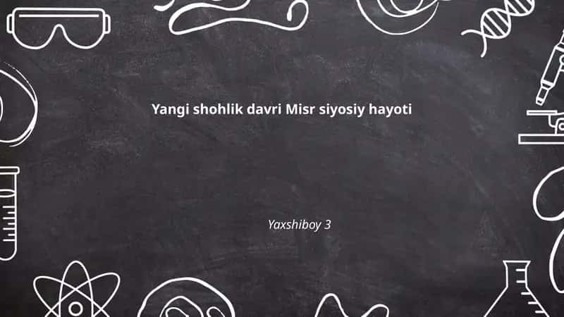 Yangi shohlik davri Misr siyosiy hayoti 1