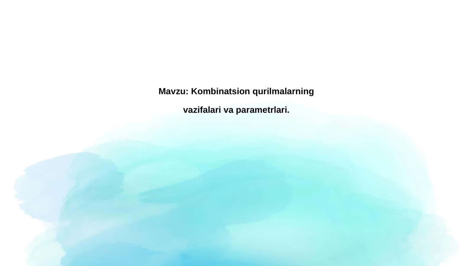 Kombinatsion qurilmalarning vazifalari va parametrlari 1