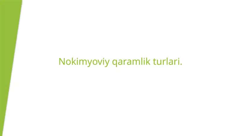Nokimyoviy qaramlik turlari 1