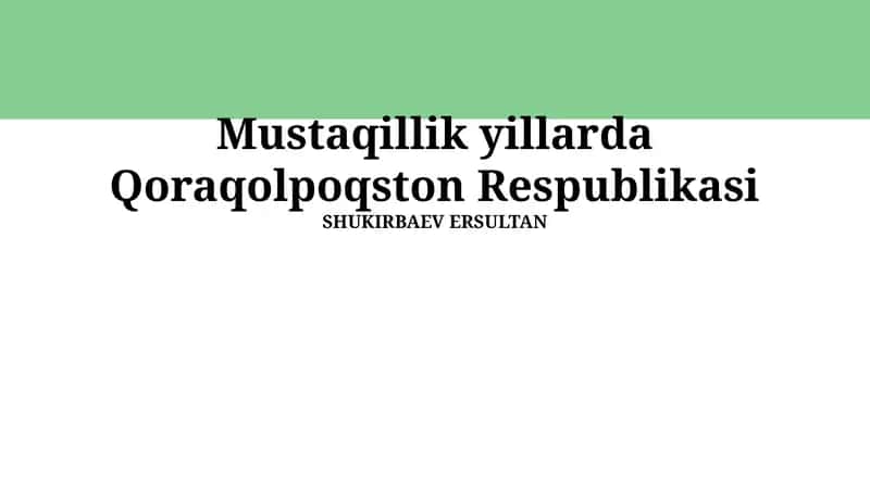 Qoraqolpoqston Respublikasi 1