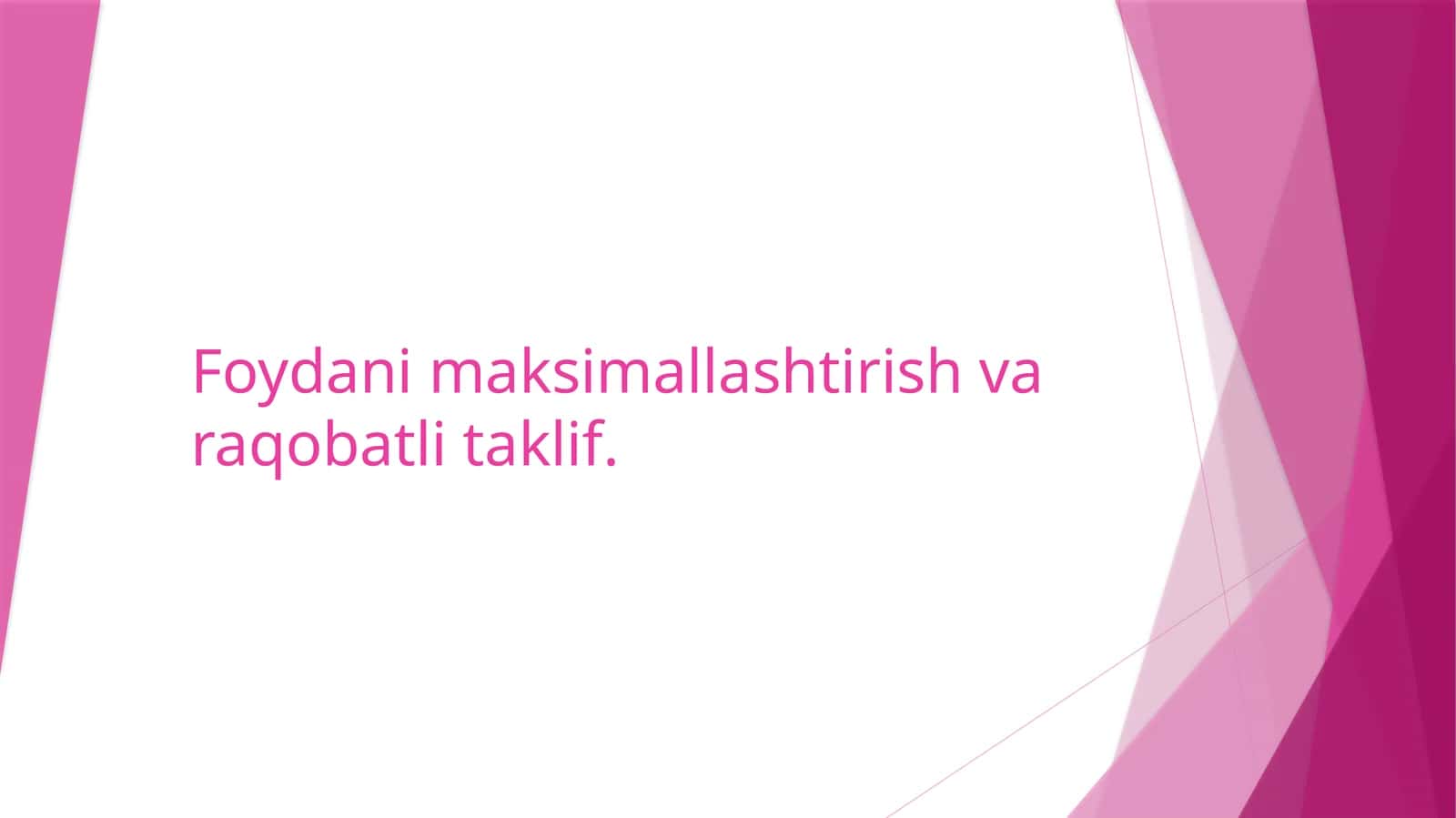 Raqobatlashgan bozor 1