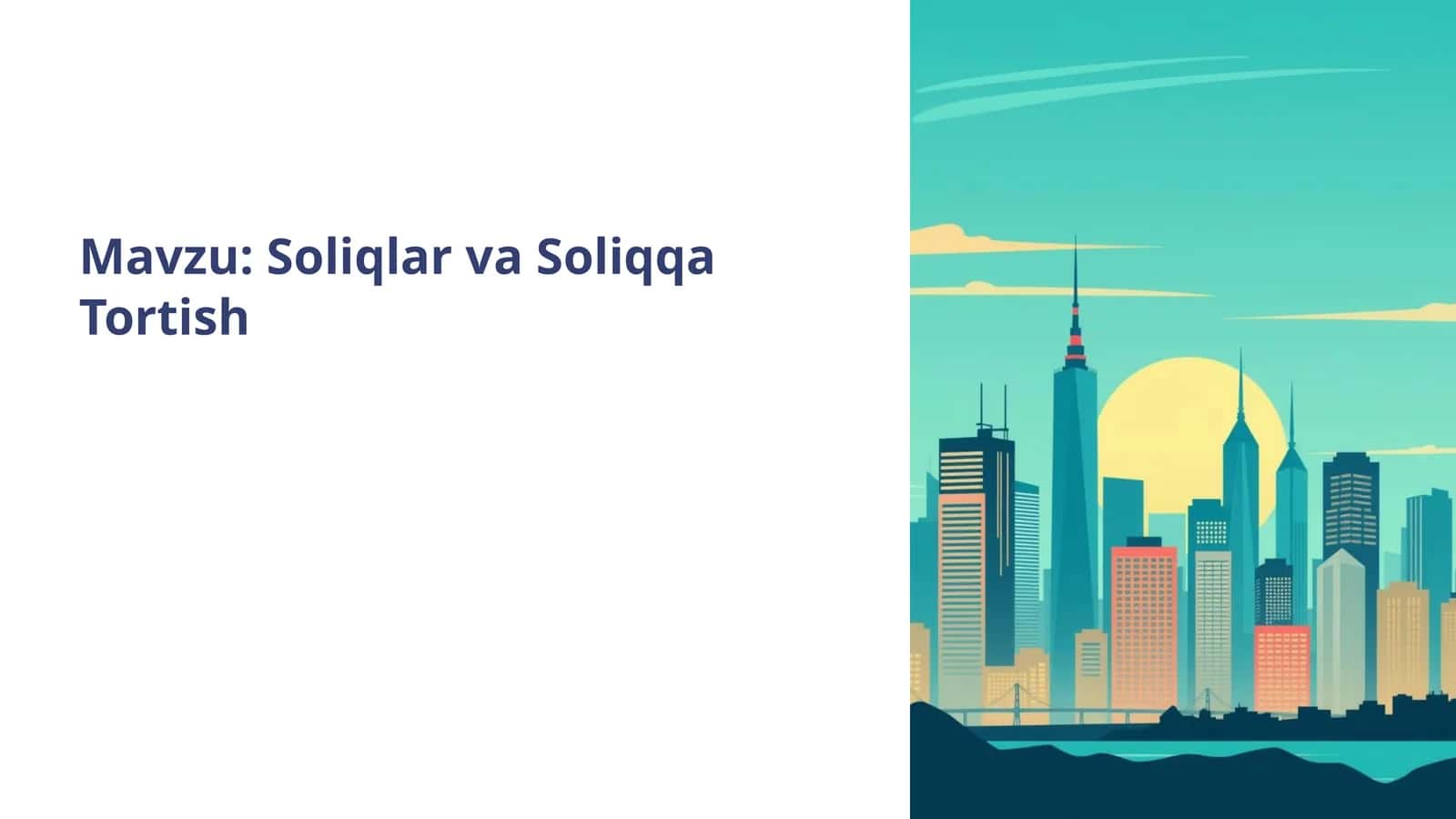 Soliqlar va Soliqqa Tortish 1
